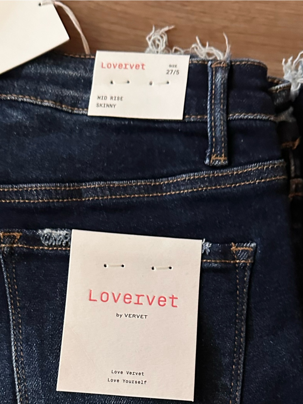 Lovervet Women’s Mid-Rise Skinny Jeans — Dark Blue